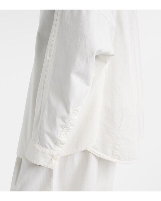 Dries Van Noten White Oversized Denim Shirt