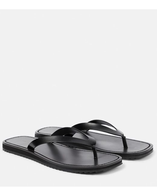 The Row Black 'city' Thong Sandals