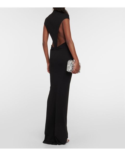 LAQUAN SMITH Black Low-Rise Midi Skirt