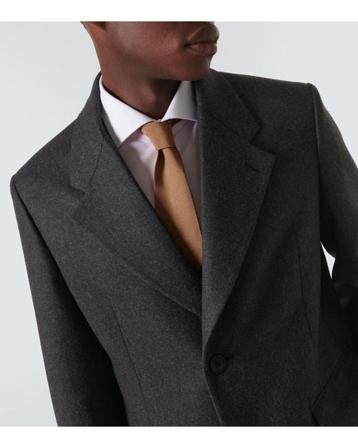 Prada Black Single-Breasted Wool Blazer for men