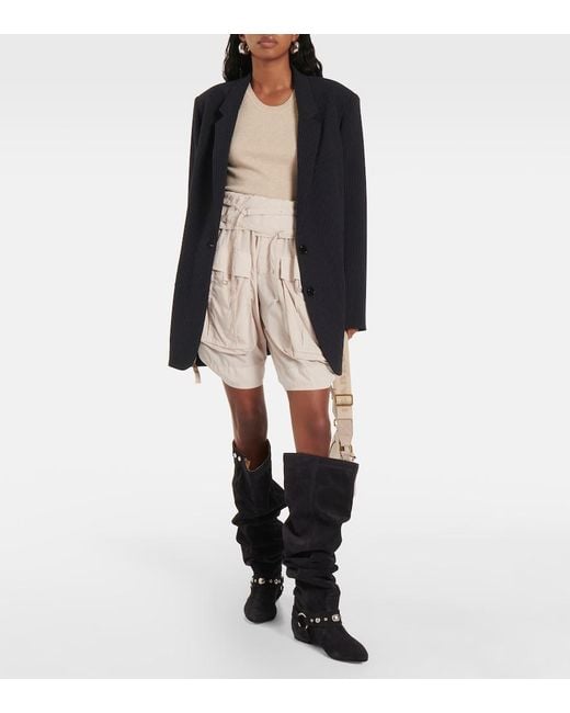 Isabel Marant Black Selize Suede Over-The-Knee Boots