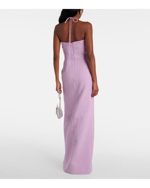 Rebecca Vallance Purple Chantara Embellished Gown