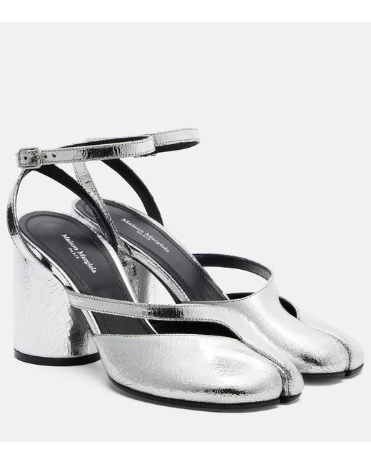 Maison Margiela Tabi Metallic Leather Pumps