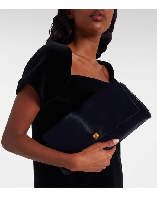 Khaite Black Clutch Audrey Aus Kalbshaar