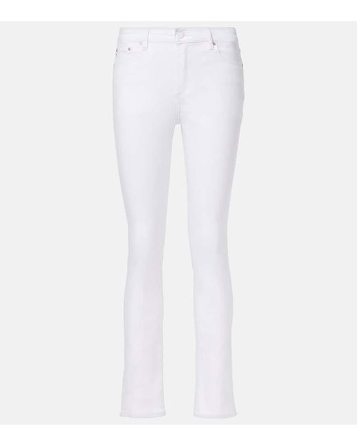 AG Jeans White High-Rise Flared Jeans Mari