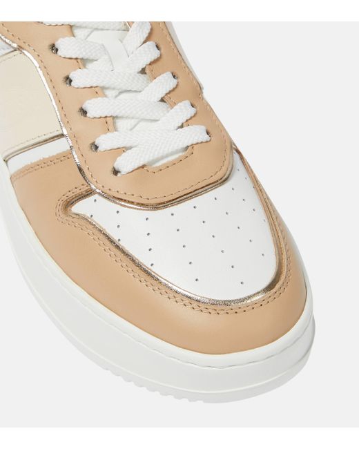 Tod's White Cassetta Leather Low-top Sneakers