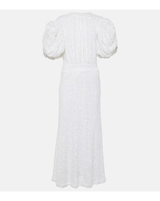 Robe de mariee longue a sequins ROTATE BIRGER CHRISTENSEN en coloris White