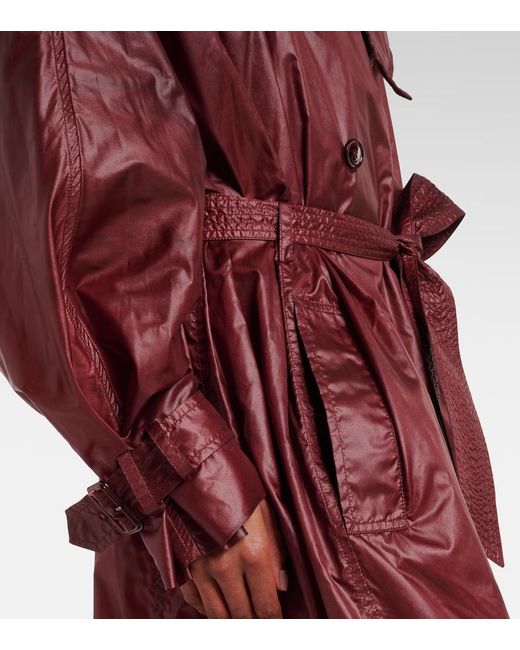 Saint Laurent Red Technical Trench Coat