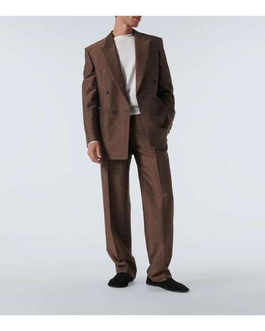 The Row Brown Amman Mohair And Wool Blazer for men
