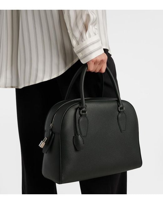 The Row Black India 12 Leather Tote Bag