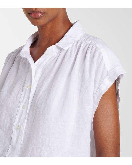 Top Elowen En Lin Velvet en coloris White