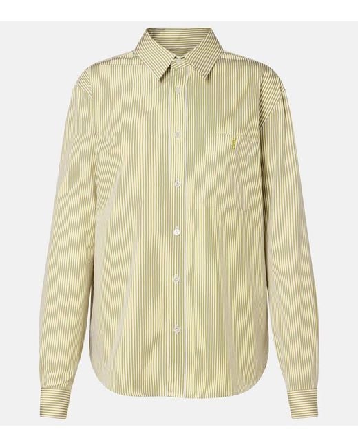 Saint Laurent Natural Striped Cotton Shirt