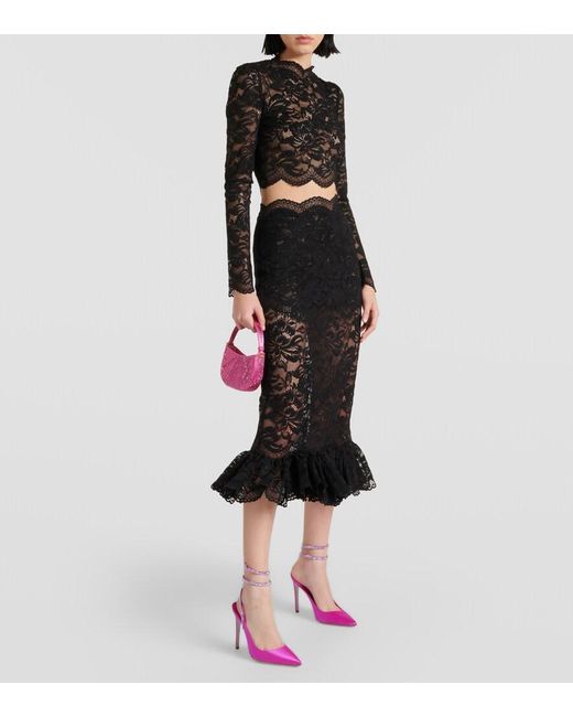Rene Caovilla Pink Cleo Embellished Satin Pumps