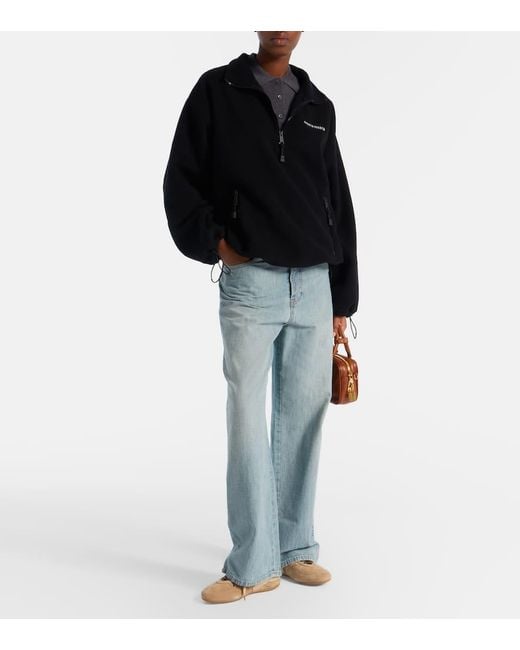 Miu Miu Gray Logo Wool Polo Sweater