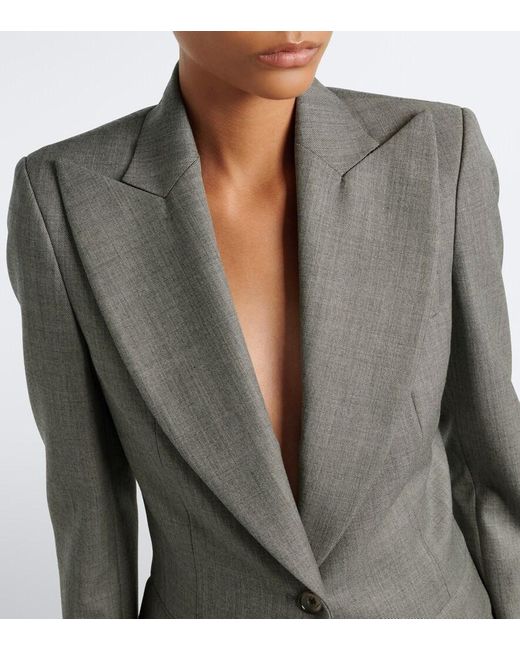 McQueen Gray Wool Blazer