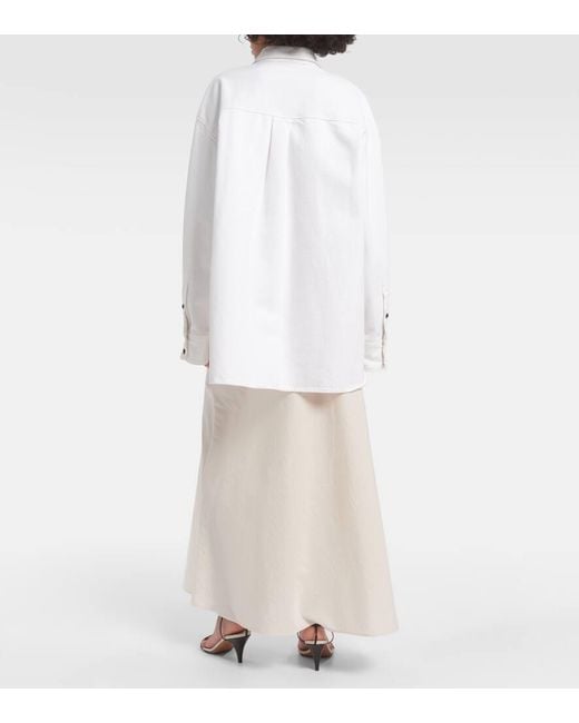 Khaite White Mahmet Denim Shirt