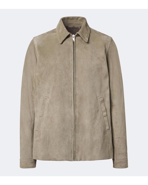 Rick Owens Natural Brad Suede Jacket for men