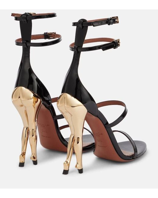 Alaïa Multicolor Alaia Cabaret Patent Leather Sandals