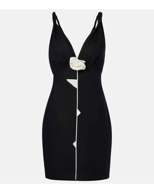 Robe En Lin Melange A Fleurs Farm Rio en coloris Black