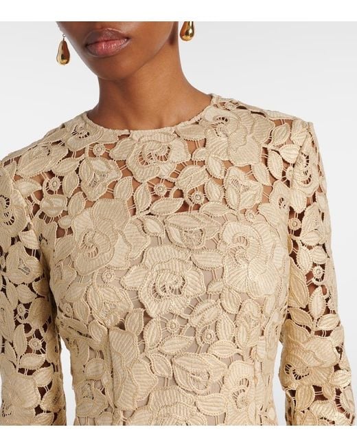 Oscar de la Renta Natural Robe Aus Spitze