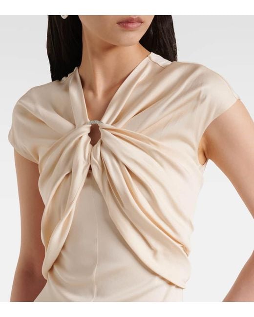 Robe Longue Tova En Crepe TOVE en coloris Natural