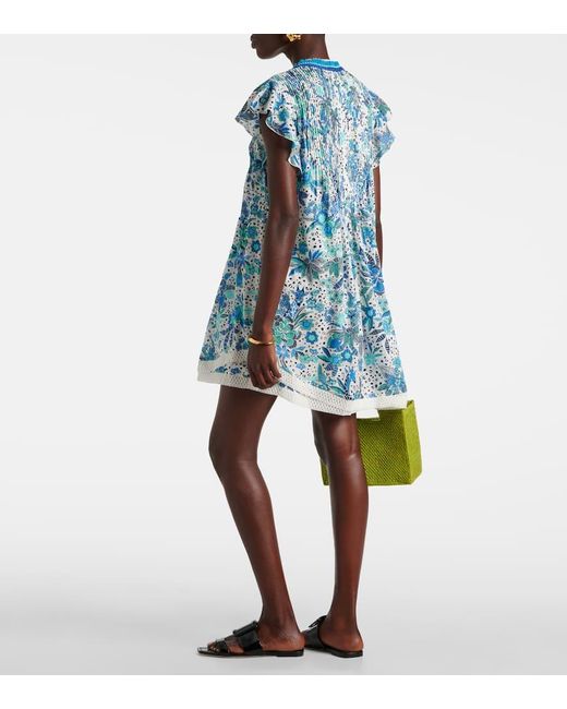 Poupette Blue Bedrucktes Minikleid Sasha