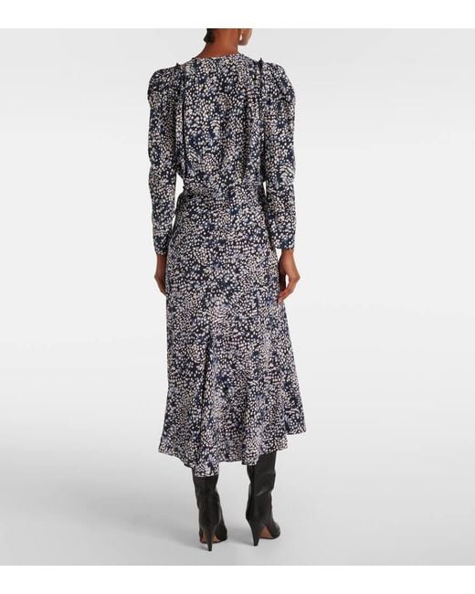 Isabel Marant Blue Bluse Zarga Aus Einem Seidengemisch