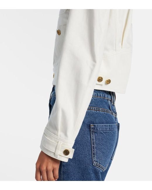 Balmain White Denim Jacket