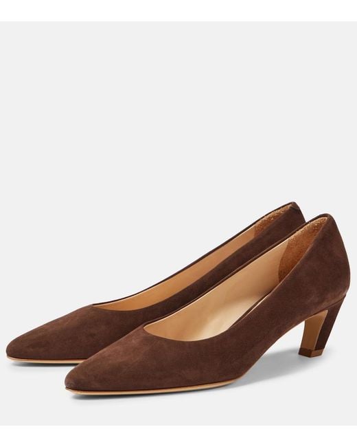 Gabriela Hearst Brown Peggy 50 Suede Pumps