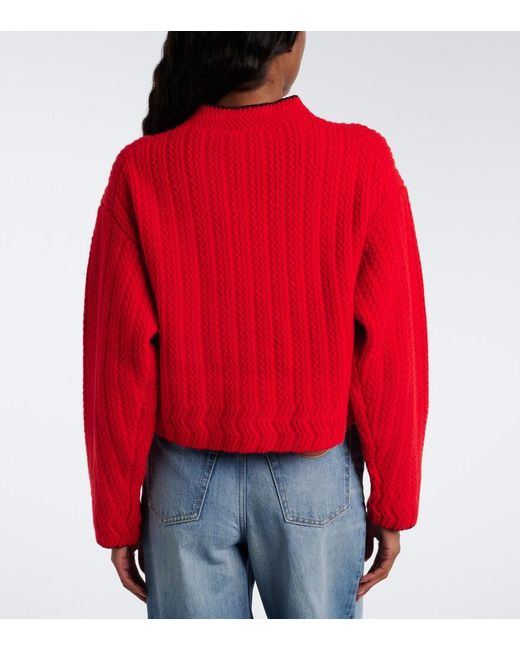 Chloé Embroidered Wool And Cashmere Cardigan
