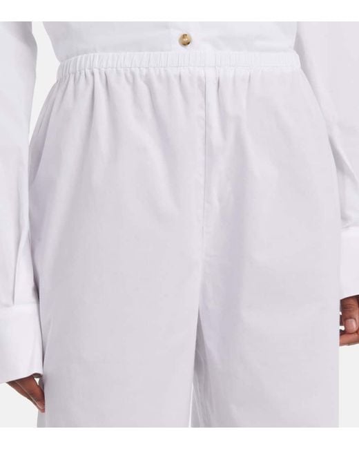 Asceno White Austin Cotton Straight Pants