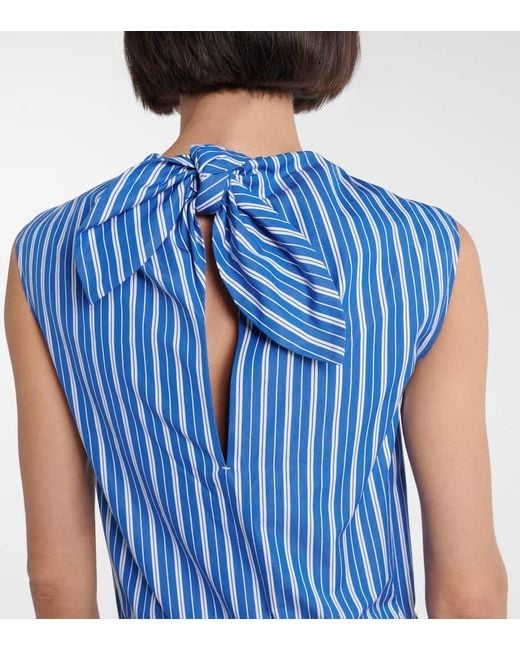 Patou Blue Hemdblusenkleid Aus Baumwolle