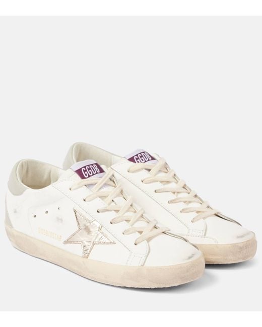 Golden Goose Deluxe Brand White Super Star Leather Sneakers