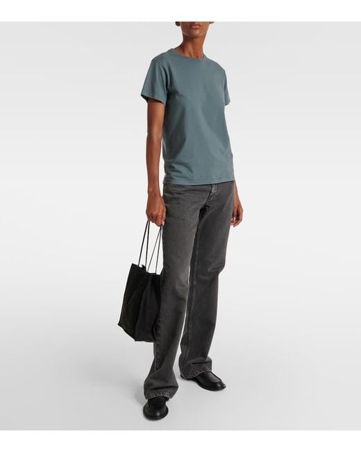 The Row Black Nic Leather Loafers