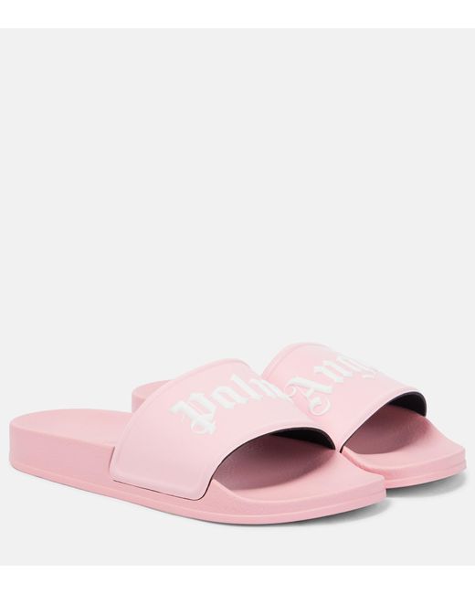 Palm Angels Logo Slides in Pink Lyst