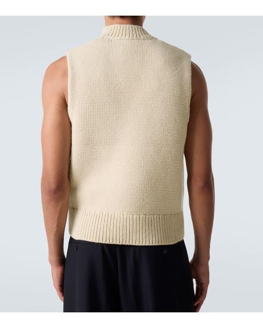 Dries Van Noten Pullunder Aus Wolle Und Kaschmir in Natural für Herren