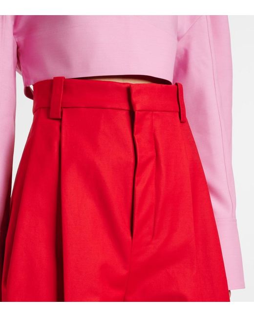 Jacquemus Red Le Pantalon Curzio Trousers