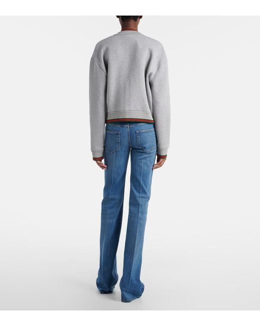 Gucci Blue Faded Flared Jeans