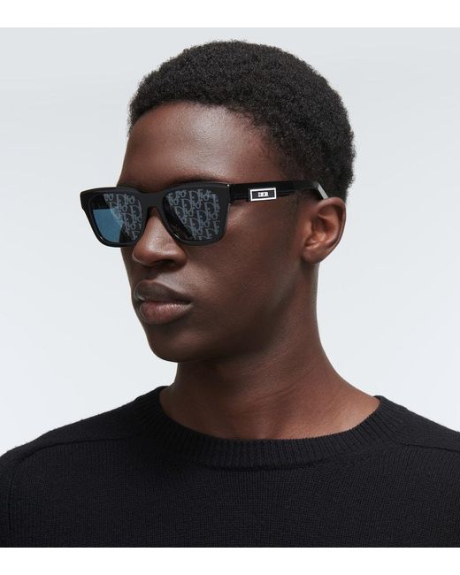 Dior B23 S1i Logo D-frame Acetate Sunglasses in Blue for Men  display picture 3