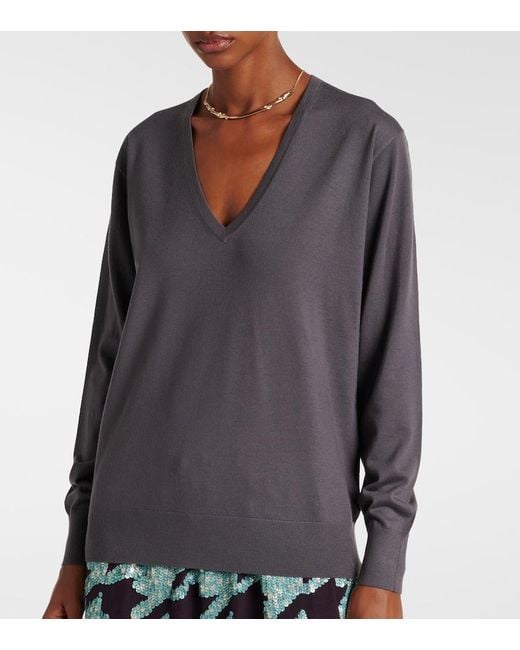 Dries Van Noten Gray Wool Sweater