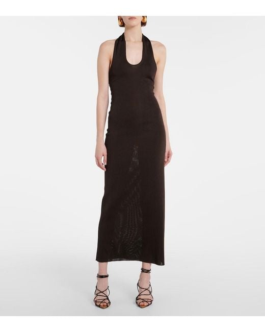 Khaite Black Coraline Maxi Dress