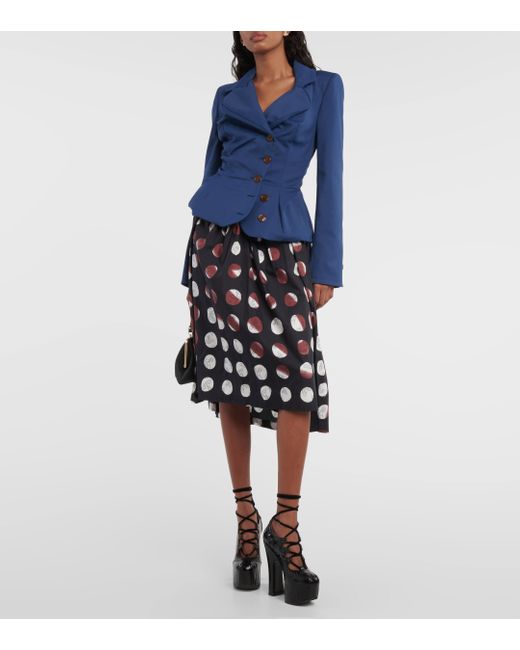 Vivienne Westwood Blue Tailored Asymmetric Cotton-blend Blazer