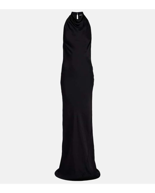 ROTATE BIRGER CHRISTENSEN Black Maxikleid Aus Satin