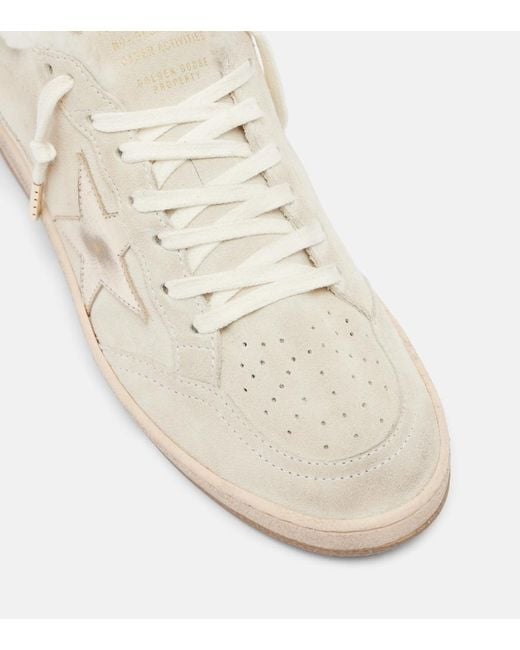 Golden Goose Deluxe Brand White Ball Star Shearling-Lined Suede Sneakers