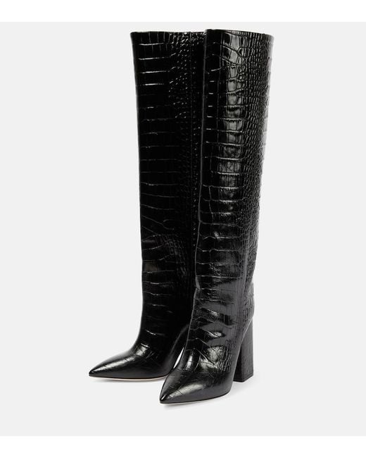 Paris Texas Black Anja Leather Tall Boot