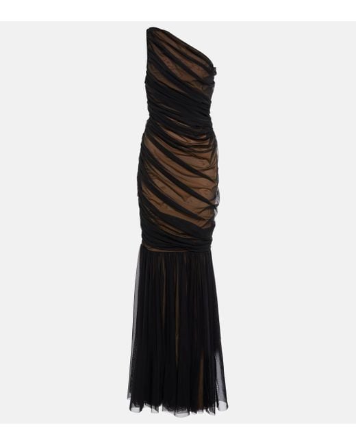 Norma Kamali Black Diana Fishtail Gown
