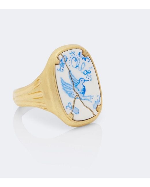 Anillo Con Esmalte Chloé de color Blue
