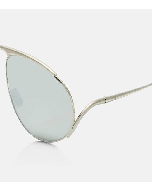 Loewe Gray Hillock Aviator Sunglasses