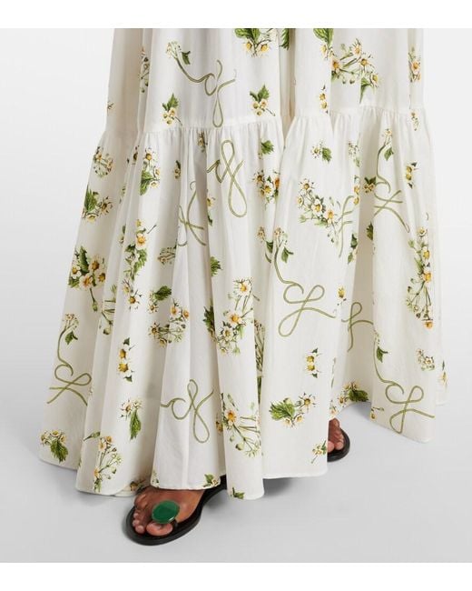 Camilla White Embellished Cotton Maxi Dress