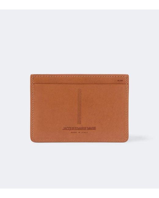 Jacques Marie Mage Brown Theodore Leather Card Holder for men